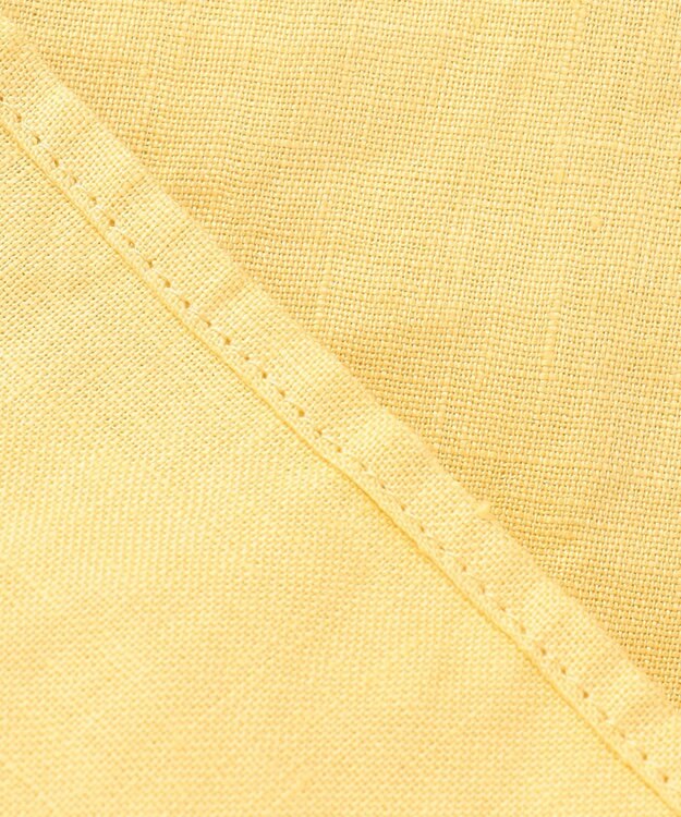 自由区 【XSサイズ～/洗える/セット可】エンブロイダリーリネンフレア袖 ブラウス ライトイエロー系