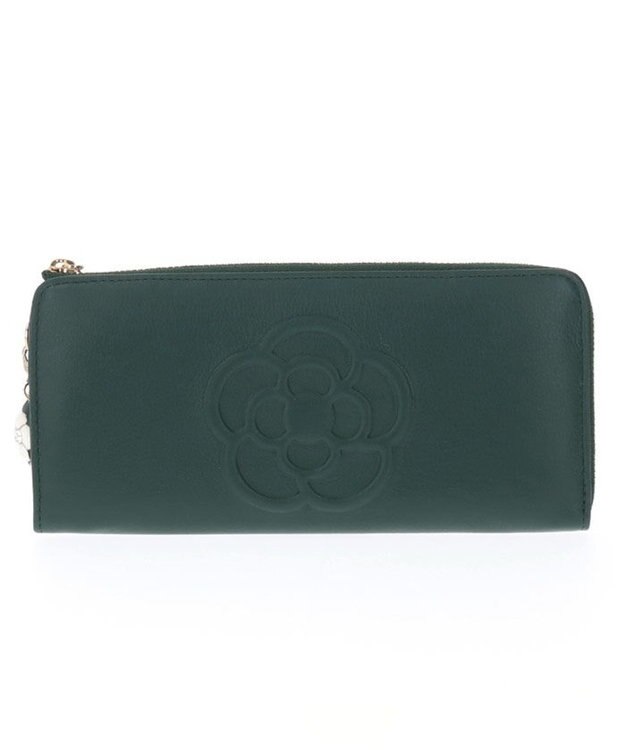 CLATHAS ワッフル　Lファスナー長財布 グリーン