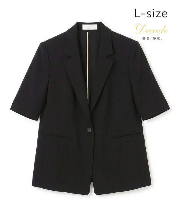 BEIGE， 【Lsize・セットアップ対応】CINDY / ハーフスリーブジャケット Black
