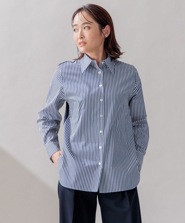 BEIGE， ALBERT / シアーシャツ Navy St.