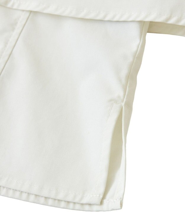 earth music&ecology ロールアップスリーブボクシーシャツ Off White