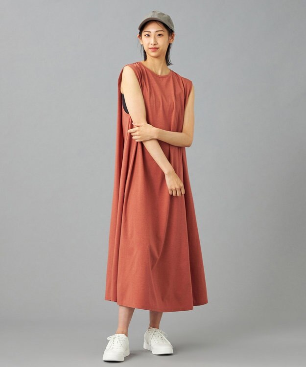 Chacott Chacott BALANCE EasyCare+ タックワンピース レンガ