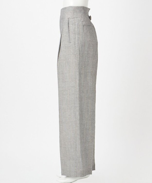 23区 【GOLD LABEL】ウールリネン ワイドパンツ グレー系