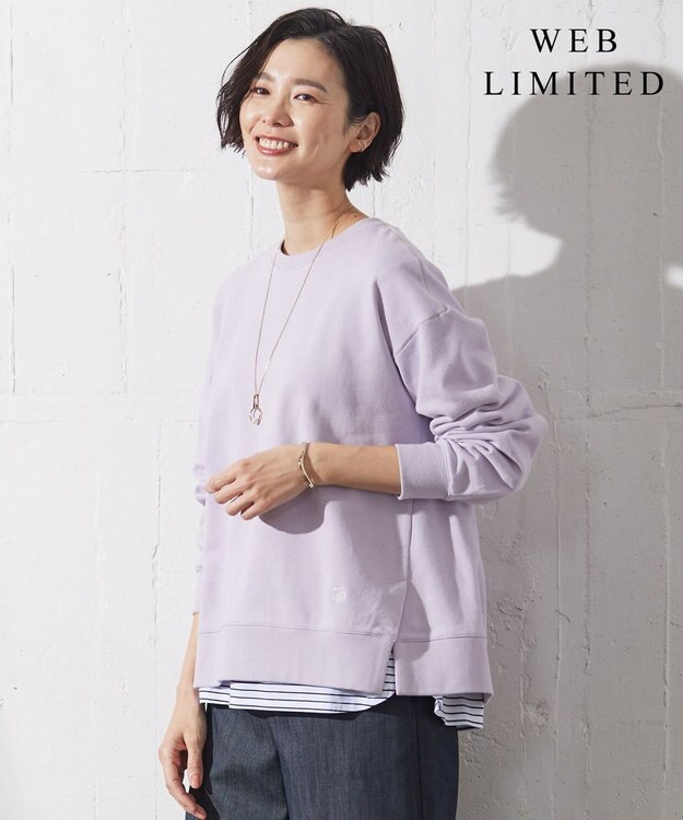 J.PRESS LADIES 【WEB限定】URAKE カットソー ふじ色系