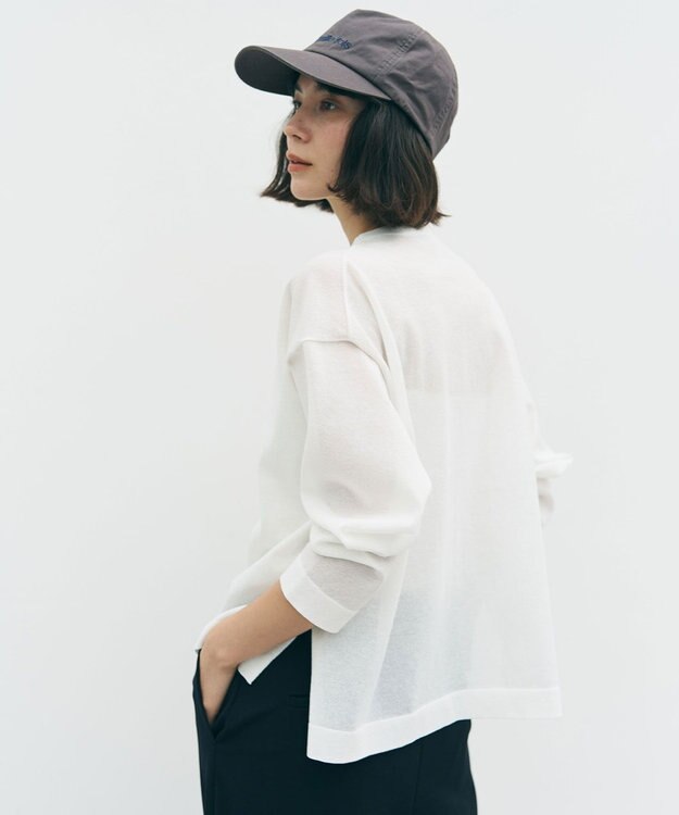 UNFILO シアーフォルムニット クルーネック オフ