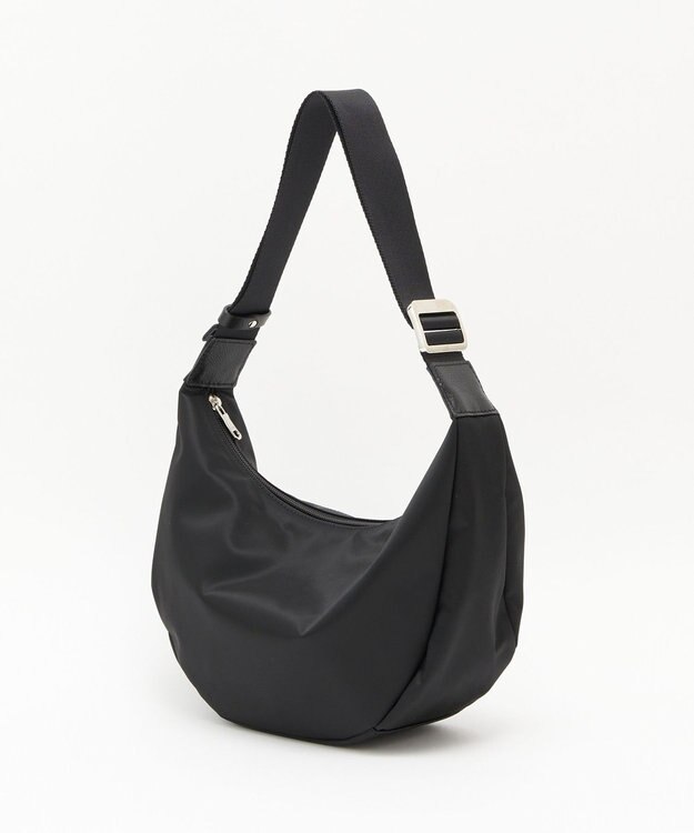 russet ナイロンラウンドショルダーバッグ (CE-1327-WEB) Black2
