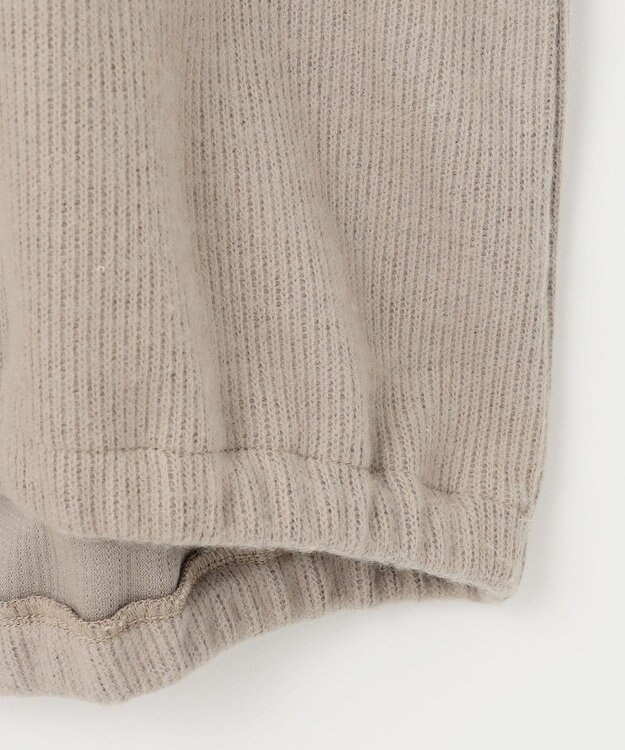 ANY L リブ起毛モックネックプルオーバー モカ