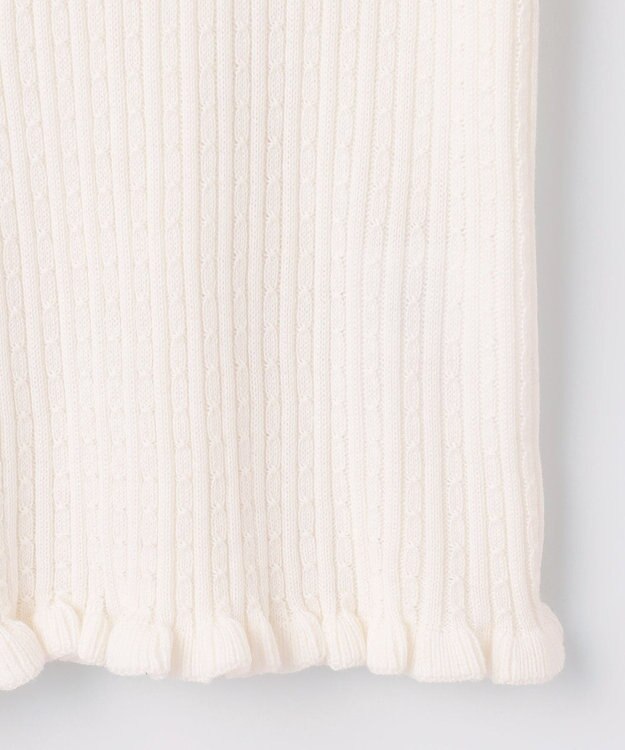 組曲 KIDS 【150-160cm】リブ ニット オフホワイト系