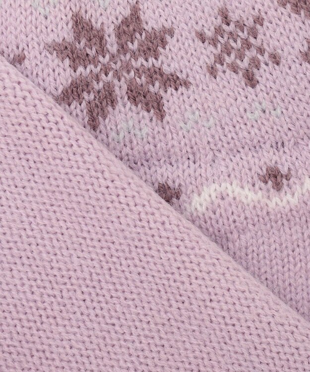 ANY KIDS ノルディック柄 ニット ラベンダー系