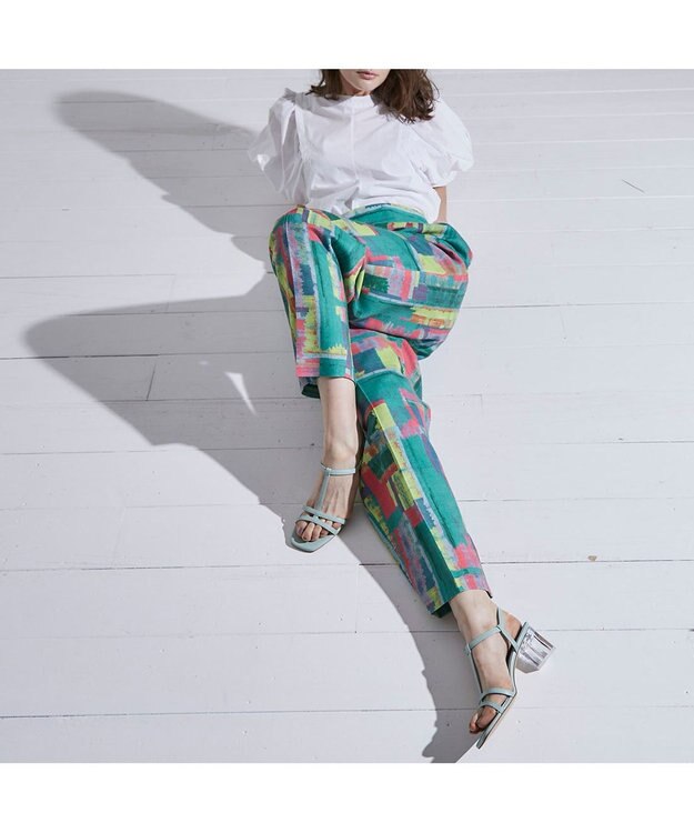 MODE ET JACOMO <MODE ET JACOMO>クリアヒールストラップサンダル グリーン