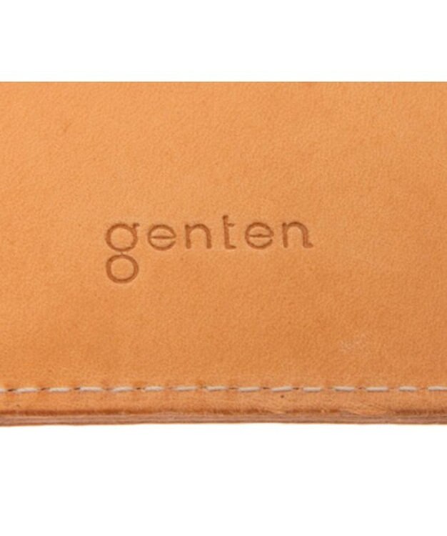 genten カットワーク ブックカバー ヌメベージュ