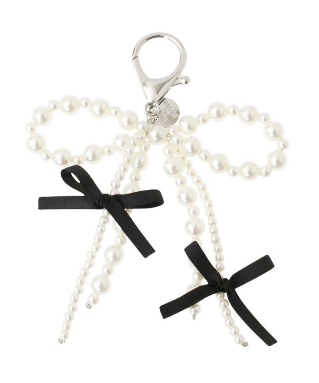 Maison de FLEUR ダブルリボンチャーム Black