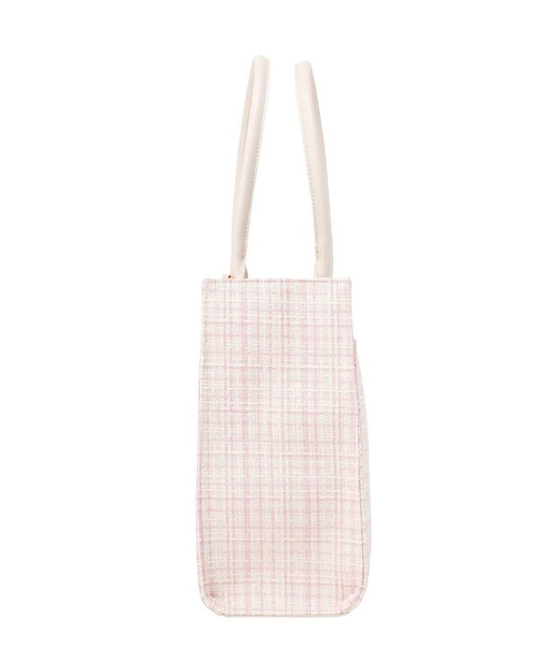 Maison de FLEUR ビジューツイードスクエアトートバッグ Light Pink