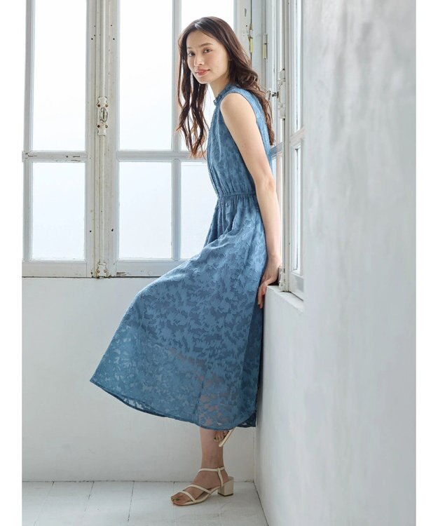 Green Parks ・ＥＬＥＮＣＡＲＥ　ＤＵＥ　フラワージャカードワンピ Black