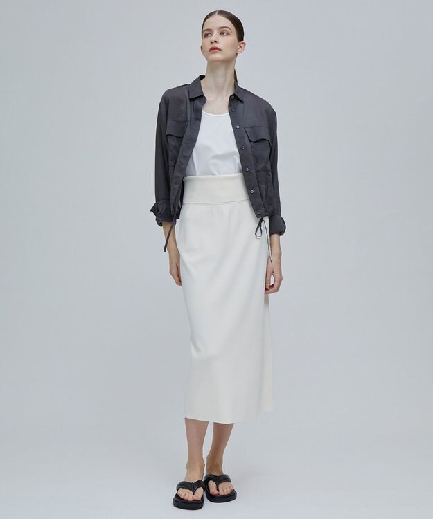 BEIGE， PAULINE / ドローストリングシアーブラウス White