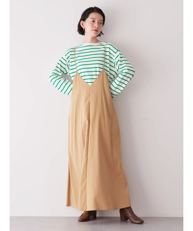 AMERICAN HOLIC 丈違いキャミワンピース Beige