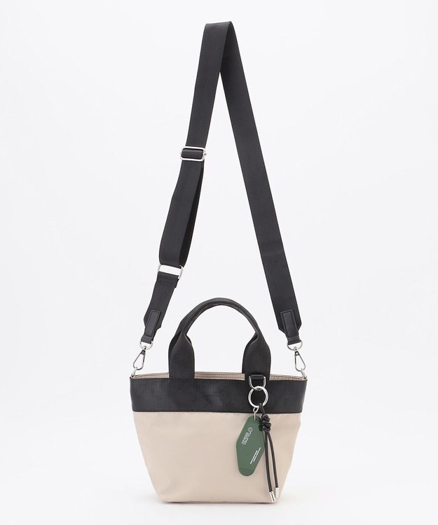 UNFILO ナイロン ミニトートバッグ ベージュ