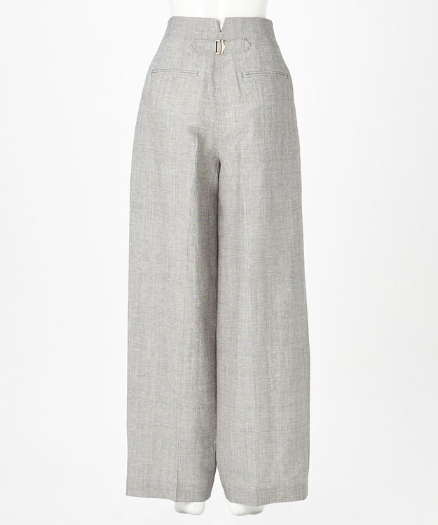 23区 【GOLD LABEL】ウールリネン ワイドパンツ グレー系