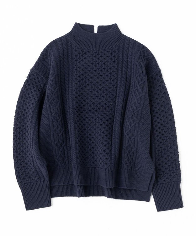 UNFILO アランパターンニット ネイビー