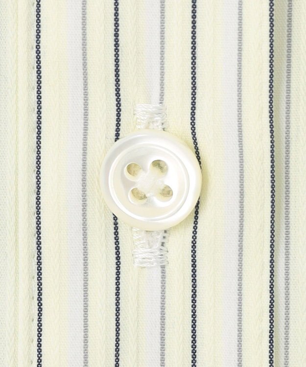 J.PRESS LADIES L 【洗える】BEZ VEGA バンドカラー ブラウス イエロー×ネイビー系