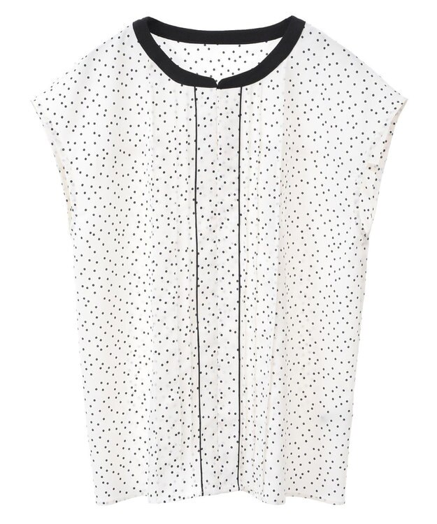 YECCA VECCA 配色タックデザインブラウス Dot