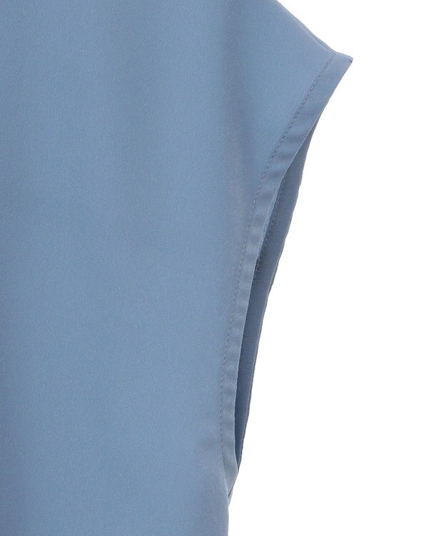 YECCA VECCA 配色タックデザインブラウス Blue