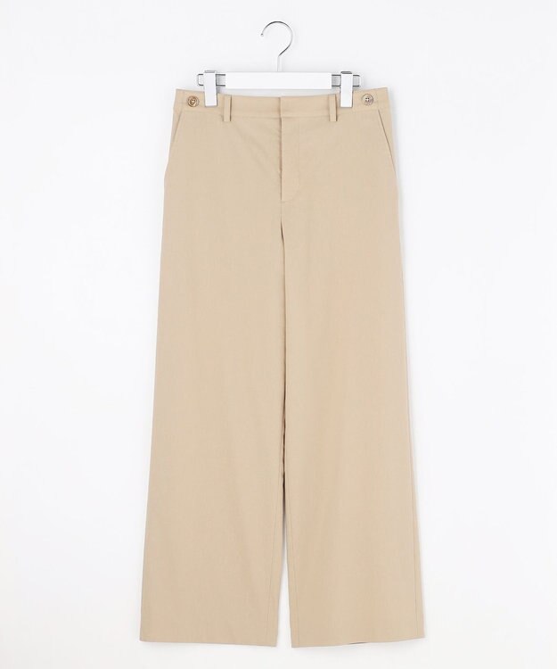 J.PRESS LADIES セルロースリネンストレッチ セミワイド パンツ ベージュ系