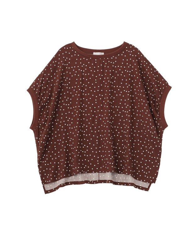 Green Parks リブドッキングブラウス Brown