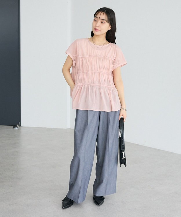 CRAFT STANDARD BOUTIQUE タックイージーワイドパンツ Gray Mixture