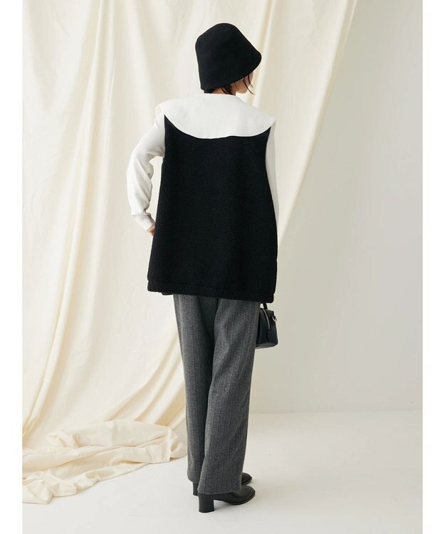 CRAFT STANDARD BOUTIQUE キルティングボア切替ベスト Dark Navy