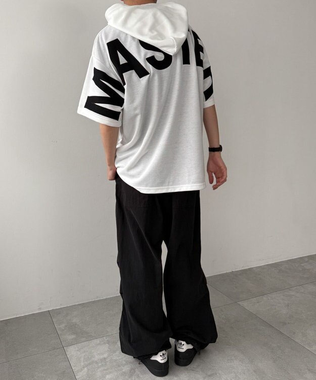 WEGO 【MLXLサイズ展開】ストレートラインプルパーカー（SS） ホワイト