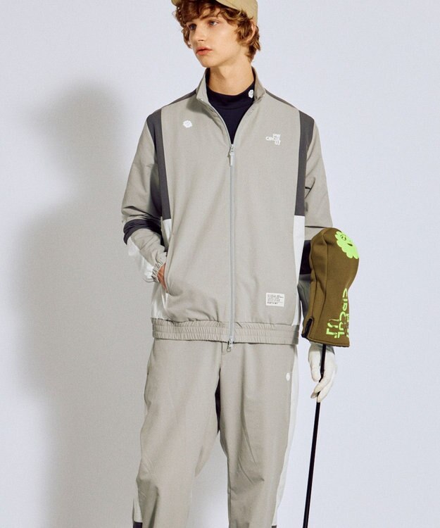 PW CIRCULUS 【ストレッチ素材】【MEN】トラックジャケット ゴルフ グレー系