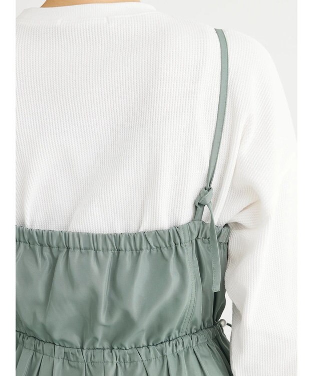 Green Parks ・ＳＵＧＡＲ　ＳＰＯＯＮ　コルセット風キャミワンピース Khaki