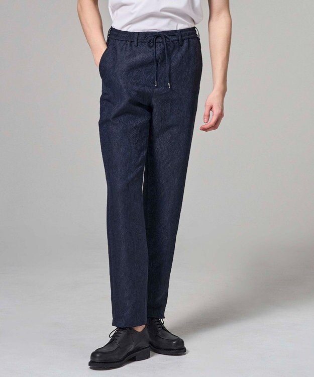 JOSEPH HOMME 【HIGH GRADE LINE】ブリーズリージャガード　ドロスト付ストレートパンツ / HOVE CONVERTIBLE ネイビー系