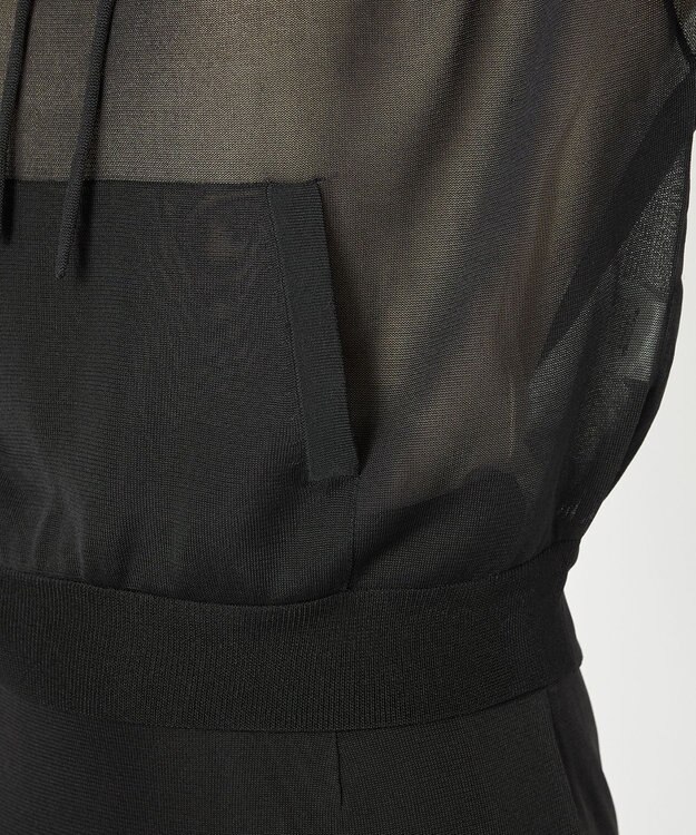 NAVE 【Nave・洗える】シアーニット パーカー ブラック系