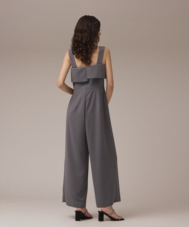 GRACE CONTINENTAL フリルケープサロペット グレー