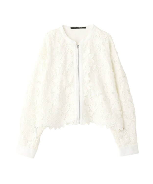 YECCA VECCA レースブルゾン Ivory