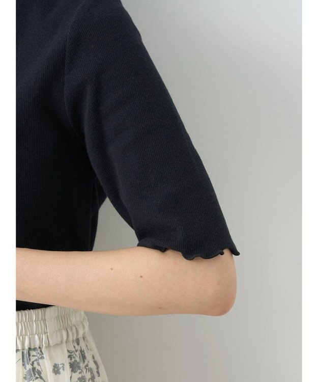 earth music&ecology メロ－リブプルオーバー Black