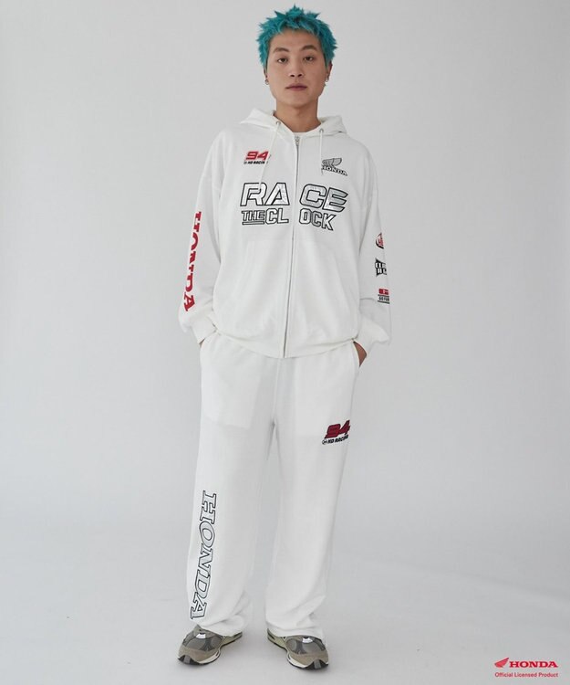 WEGO 別注Hondaグラフィックスウェットパンツ ホワイト