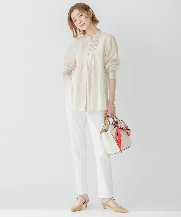 23区 【CLASSY.6月号掲載】LORISTELLA バンブーハンドル ショルダーバッグ ホワイト系