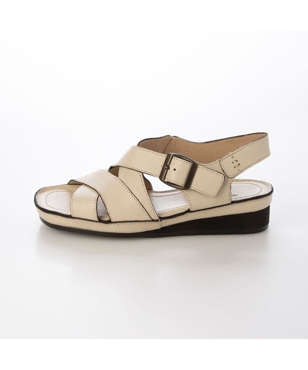 ing <ing>【WEB限定】【3E】クロスデザインサンダル ホワイト