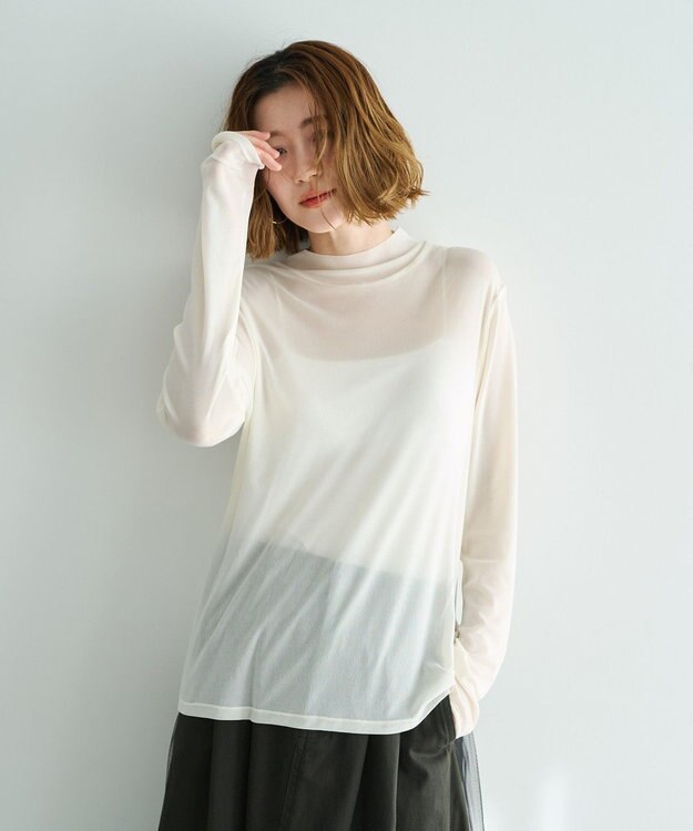 YECCA VECCA ハイネックシアートップス Off White