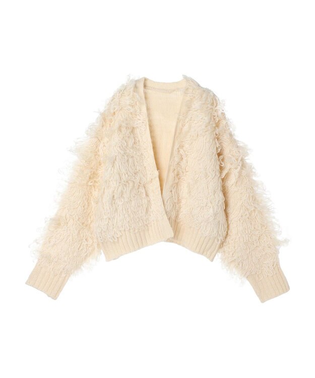 Green Parks ・Ｐｅｔｉｔ　Ｆｌｅｕｒ　ループニットカーディガン Off White