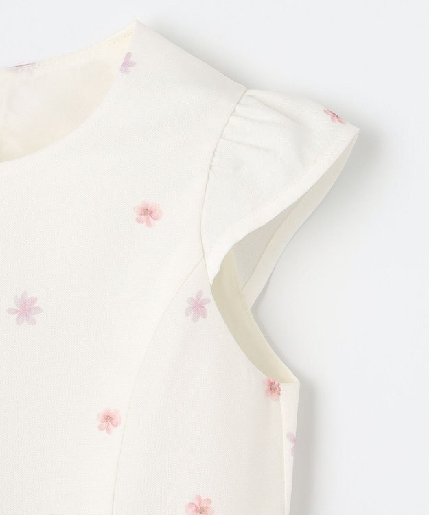 ANY KIDS フラワープリントワンピース エクリュ