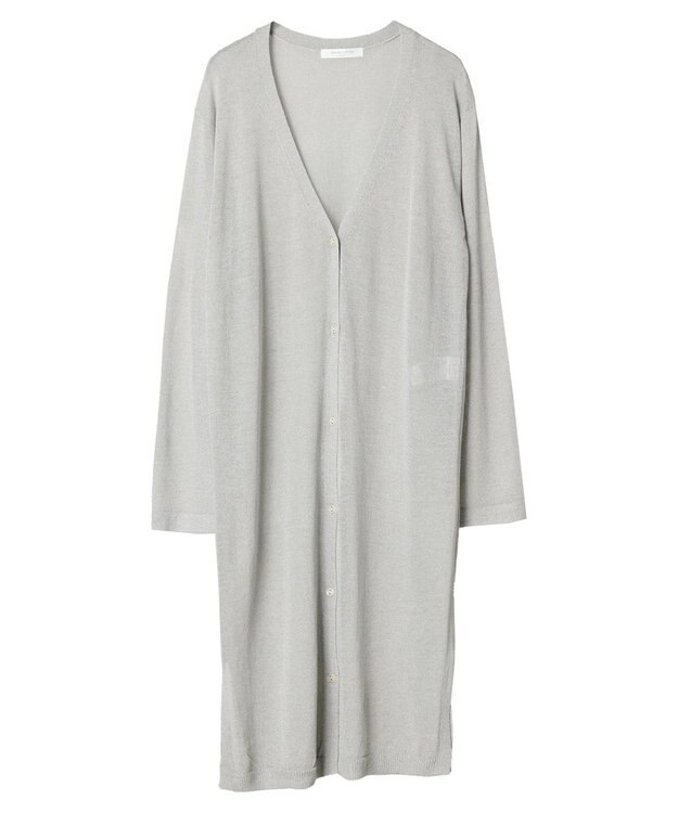 Green Parks 推しニット　ロング丈カーディガン Gray Mixture