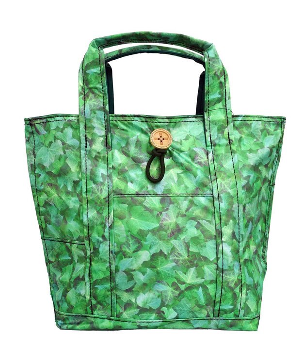 +RING 傘生地を使用した撥水ミニトートバッグ S LEAF SR413 緑
