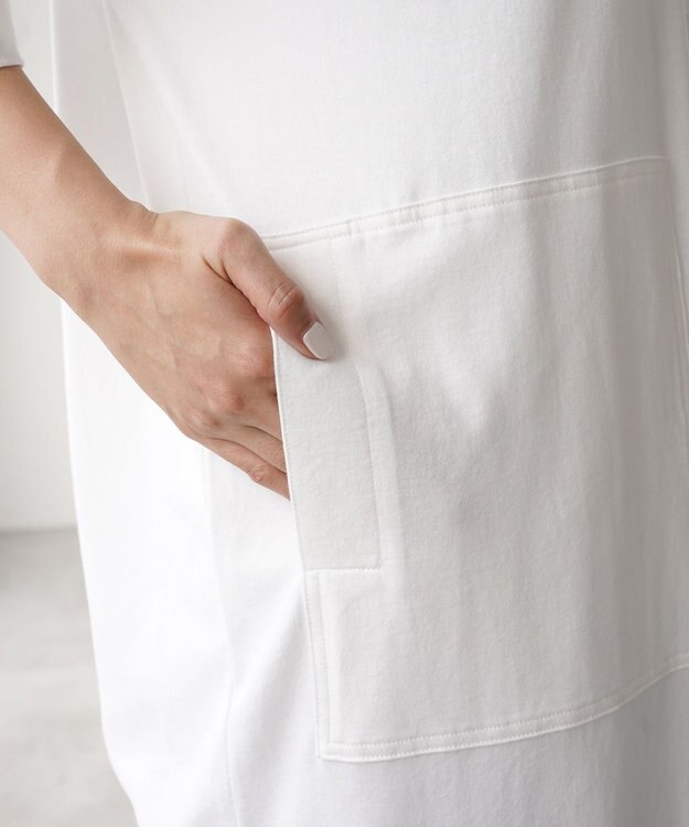 HAAG スマイルコットン SHORT SLEEVE ONEPIECE ワンピース ホワイト