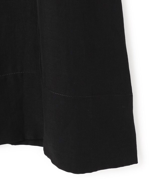 BEIGE， BERNARD / リネン混 フロントジップ スタンドカラードレス Black