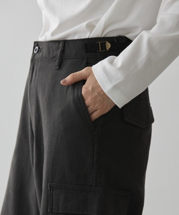 AMERICAN HOLIC 綿スラブカーゴパンツ Black