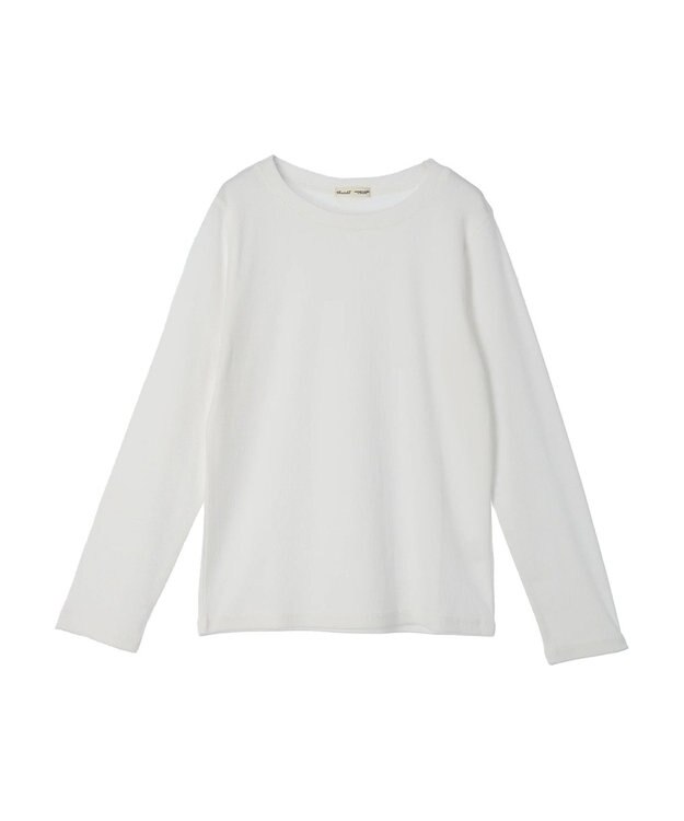 CRAFT STANDARD BOUTIQUE スパンテレコクルーネックＴｅｅＬ／Ｓ Off White